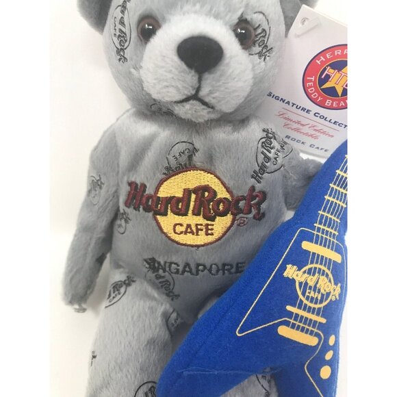 Hard Rock Cafe Singapore Beanie Bear With Guitar New Signature Collection - Picture 2 of 5
